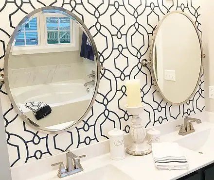 What To Put Between Two Mirrors In Bathroom